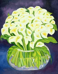 Calla Lilies, 1989 (akryl på lerret)